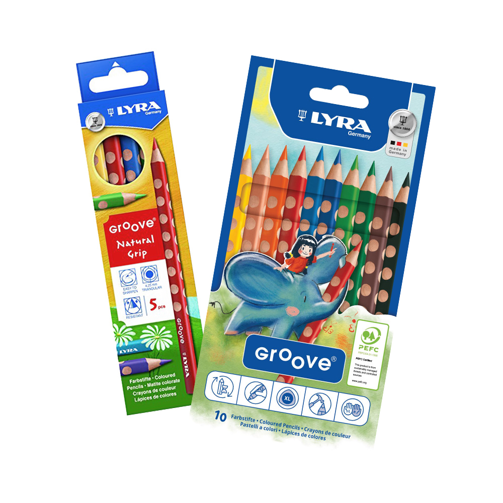 LYRA Groove Jumbo Colored Pencils (ดินสอสีไม้แท่งสามเหลี่ยมจัมโบ้)