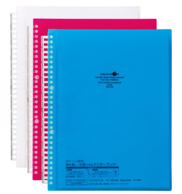 LIHIT Aqua Drops Refillable Clear Book Easy Open A4 (แฟ้มโชว์เอกสารเพิ่มไส้ได้) N-1483