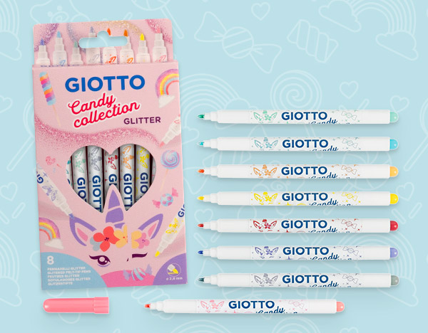 GIOTTO Turbo Glitter Candy Collection (ปากกาเมจิกกากเพชรสีพาสเทล) - Image 3